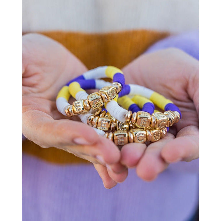 East Carolina (ECU) Pave Polymer Clay Bracelet