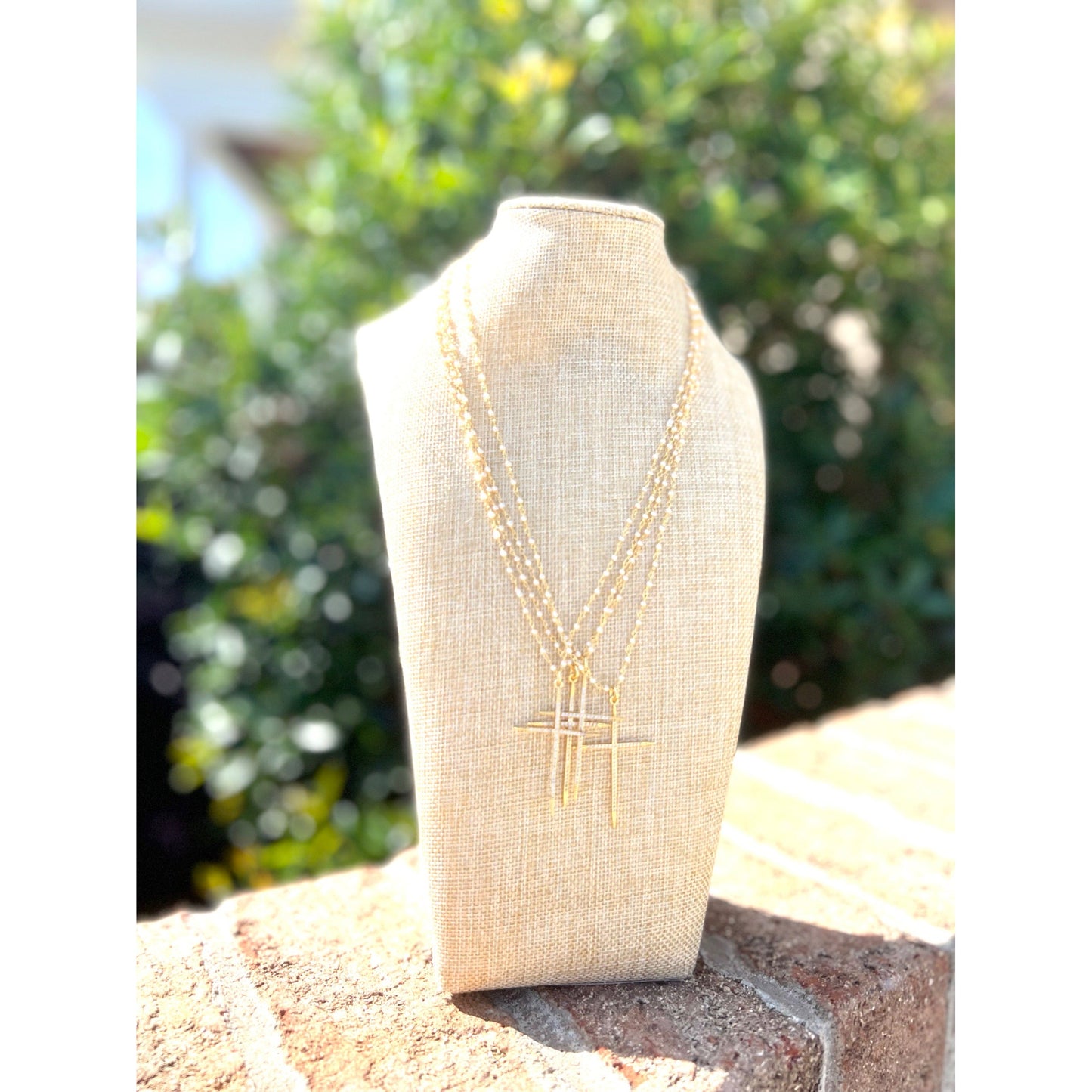 Pave Cross Necklace