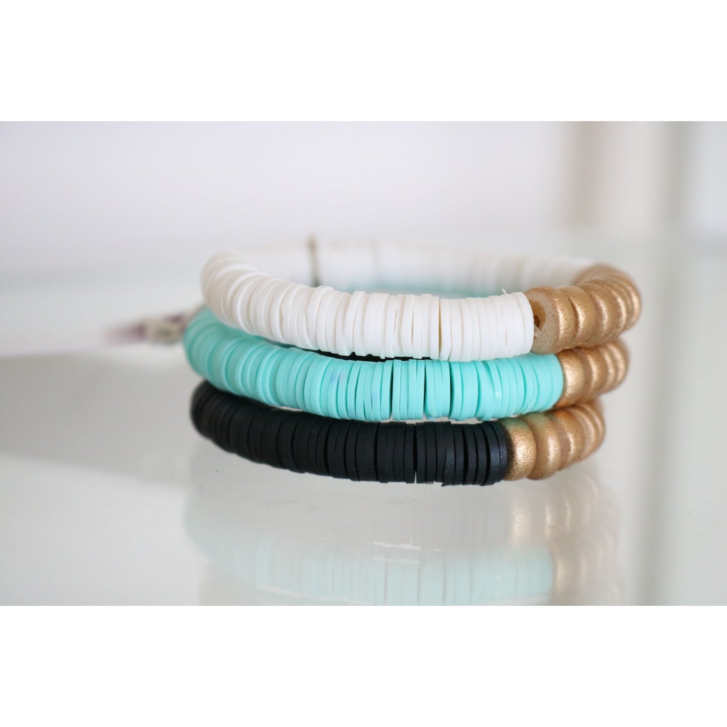 Panther Blue, Black & White Bracelet Stack - Set of 3