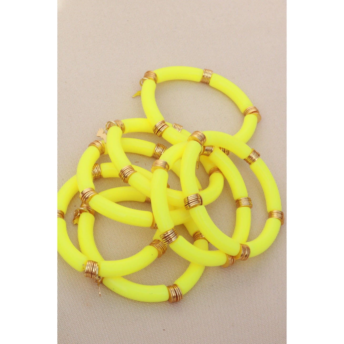 Acrylic Bamboo Stretch Bracelet