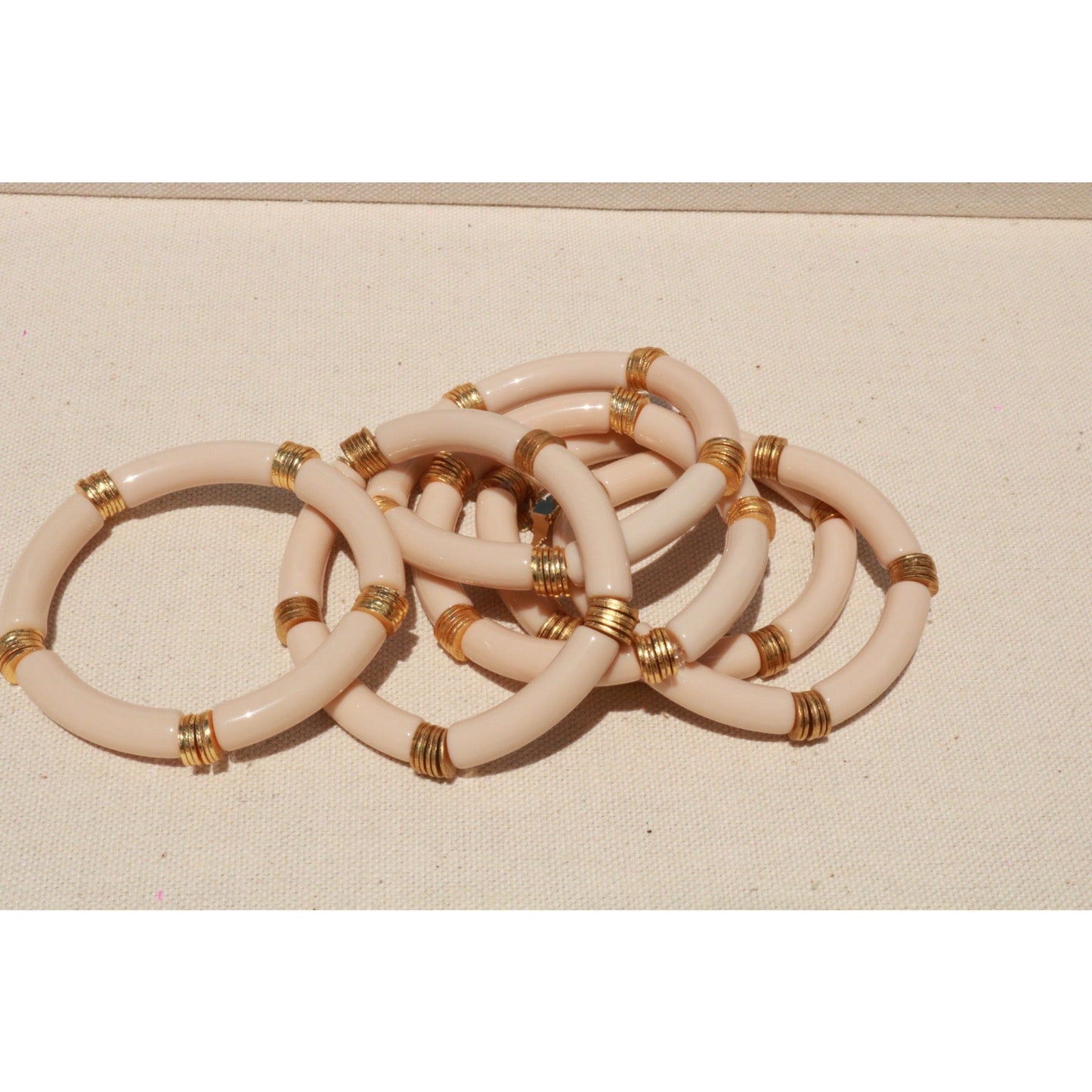 Acrylic Bamboo Stretch Bracelet
