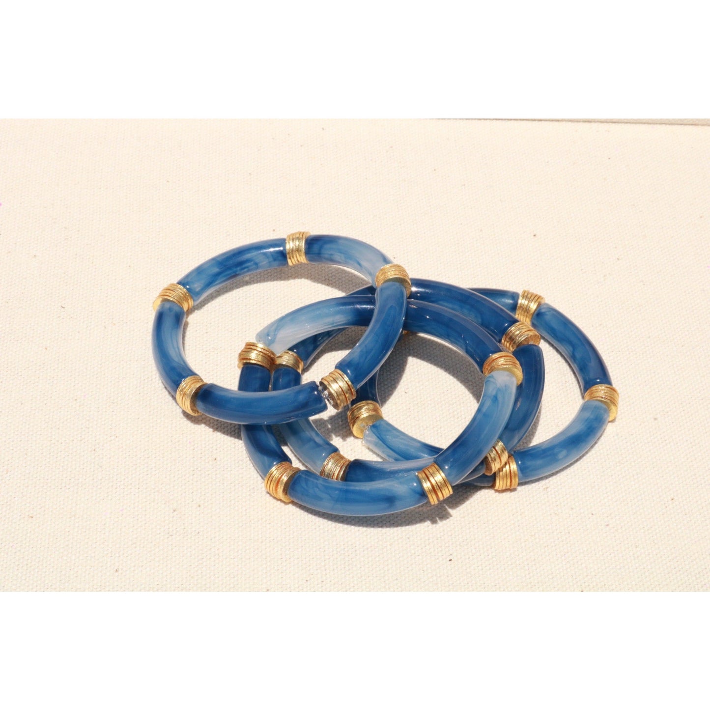 Acrylic Bamboo Stretch Bracelet