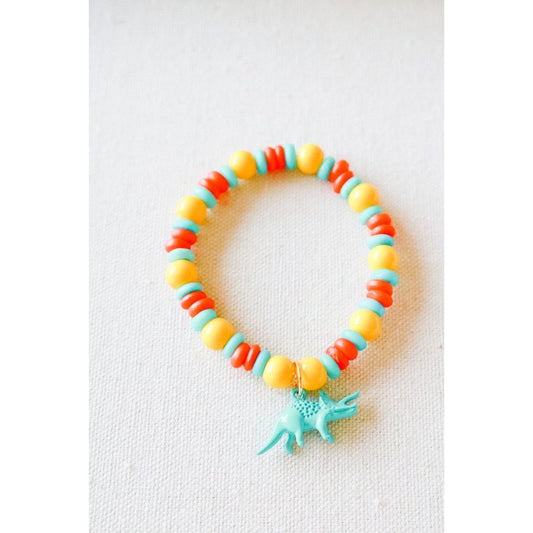 Blue Triceratops Dino Bracelet