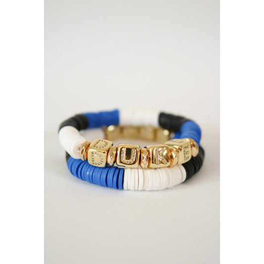 Duke University (DUKE) Pave Polymer Clay Bracelet