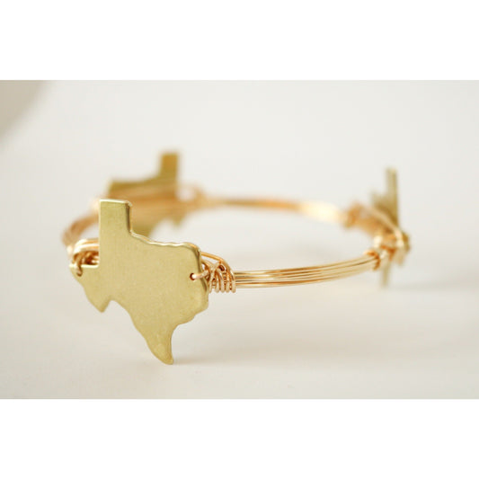 State of Texas Wire Wrapped Bangle
