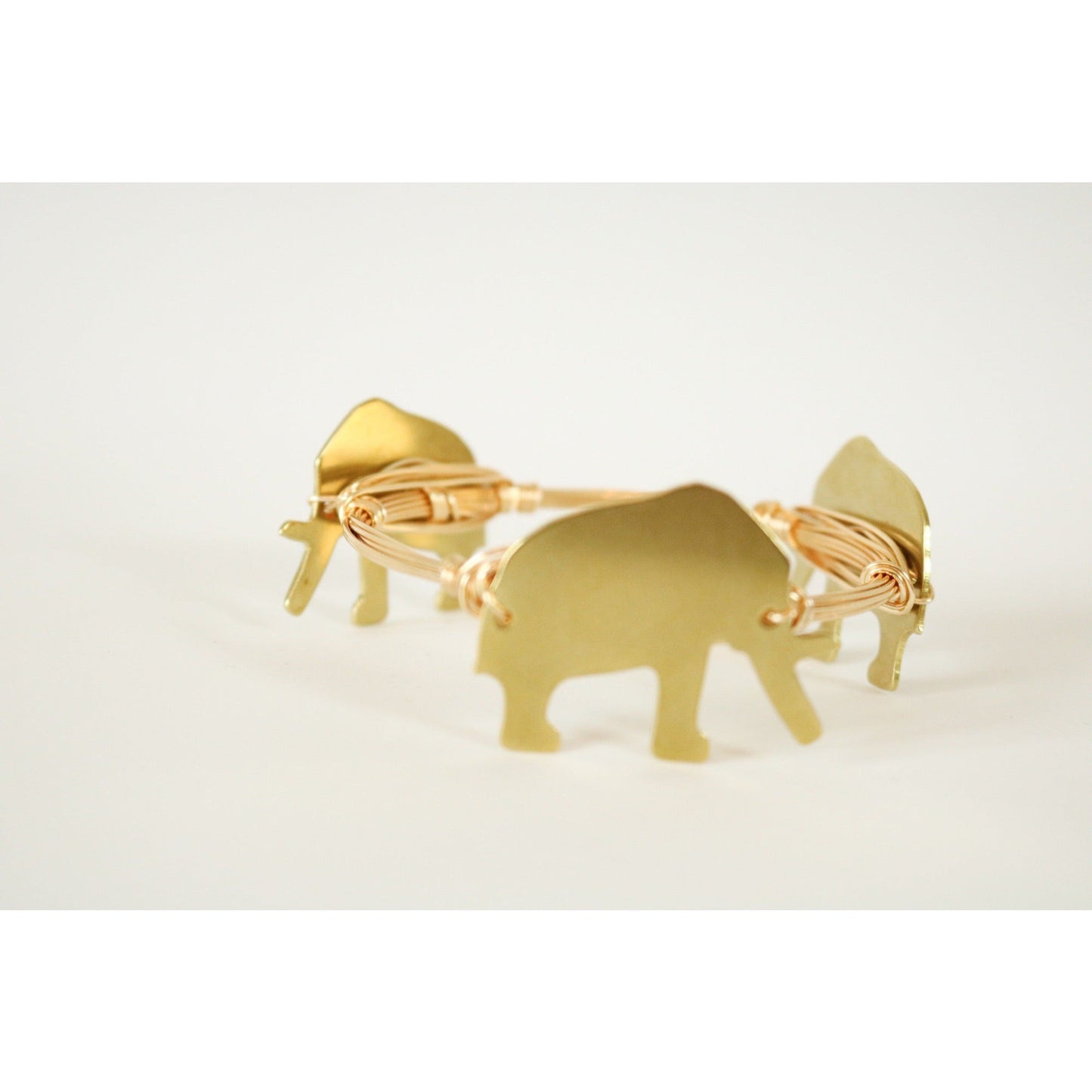 Elephant Wire Wrapped Bangle