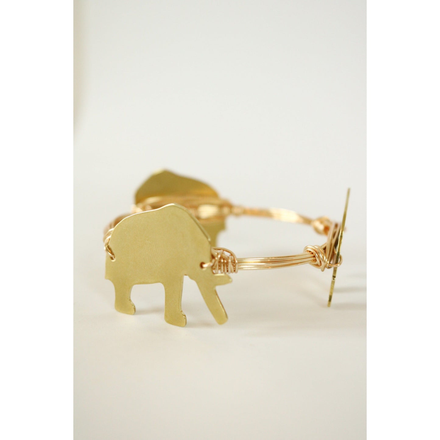 Elephant Wire Wrapped Bangle