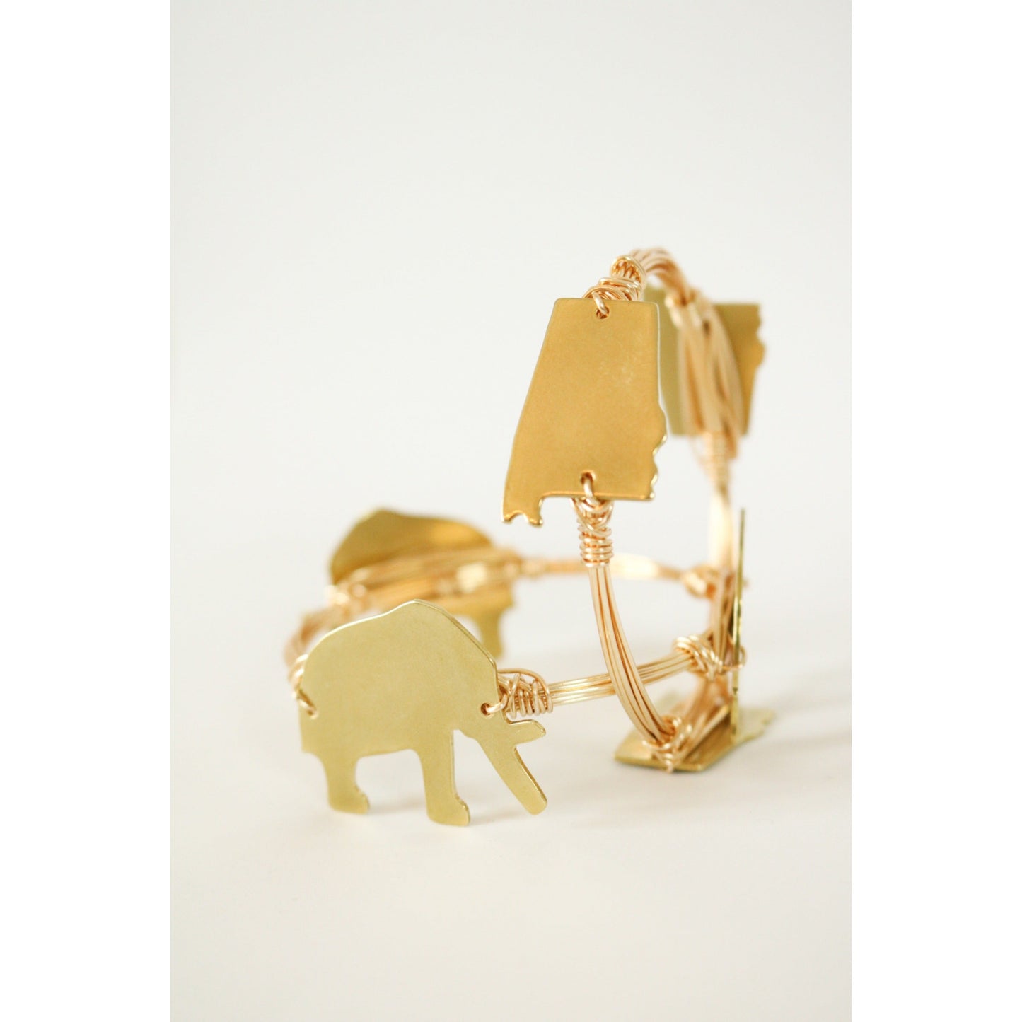 Elephant Wire Wrapped Bangle