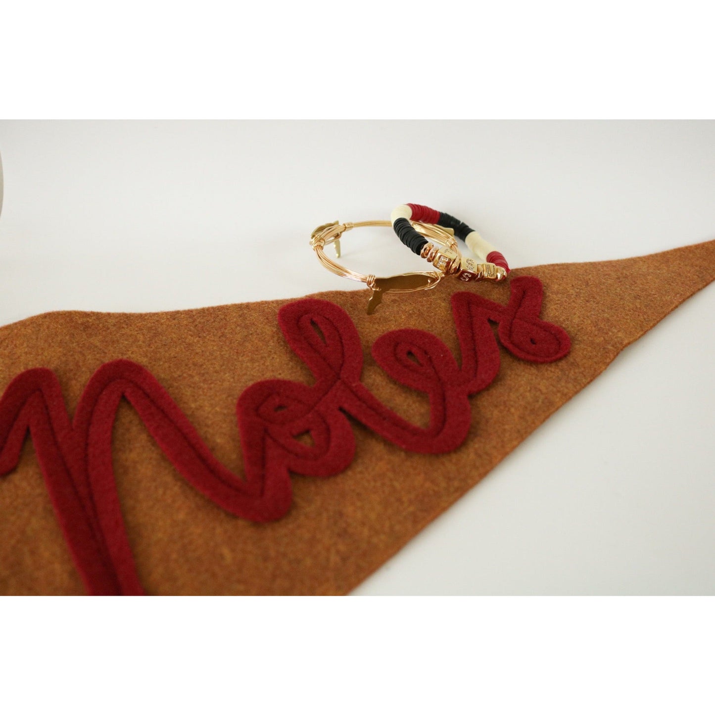 Florida State Seminoles (FSU) Pave Polymer Clay Stretch Bracelet