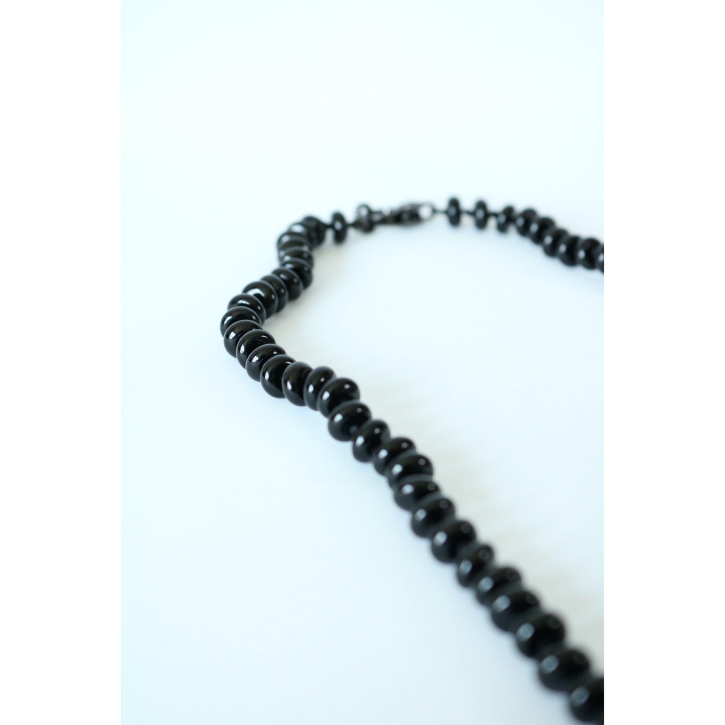 Black Onyx Hand Knotted Candy Crush Necklace