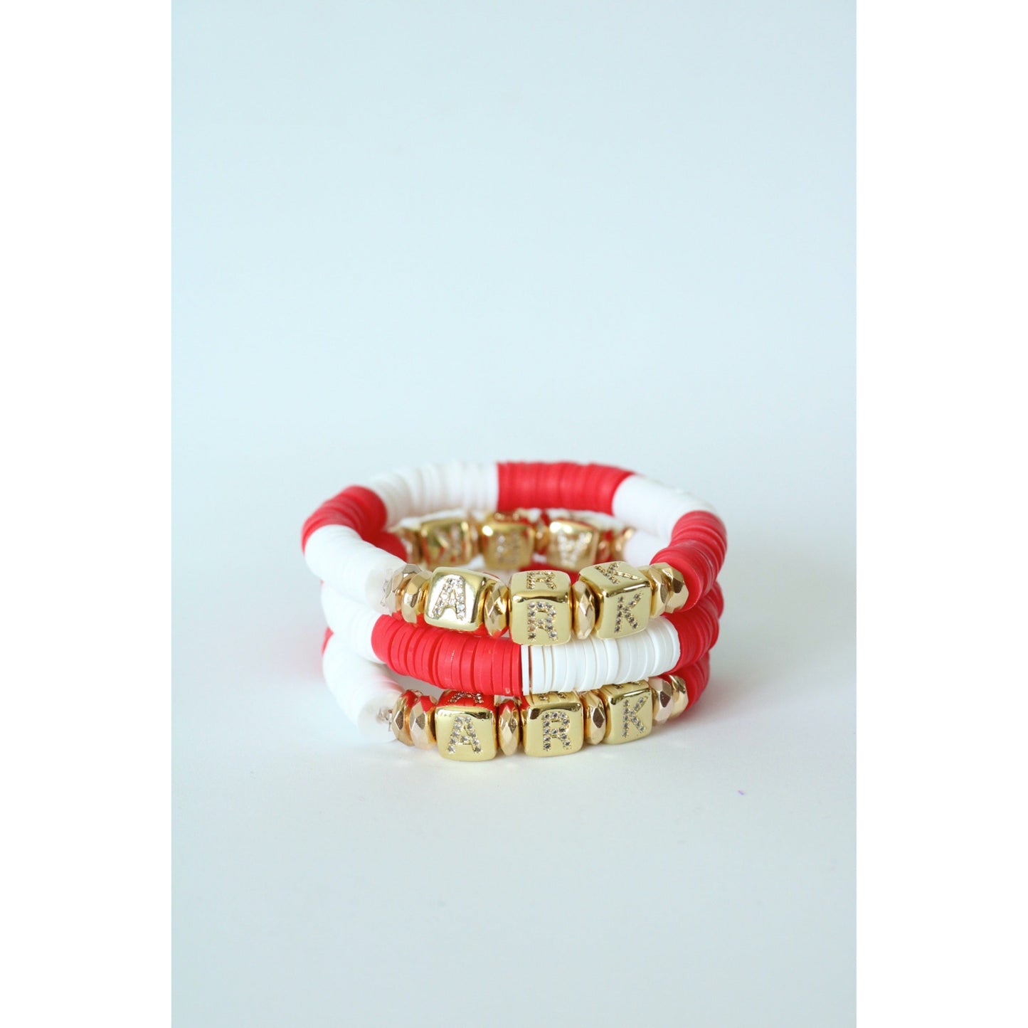 Arkansas (ARK) Pave Polymer Clay Bracelet