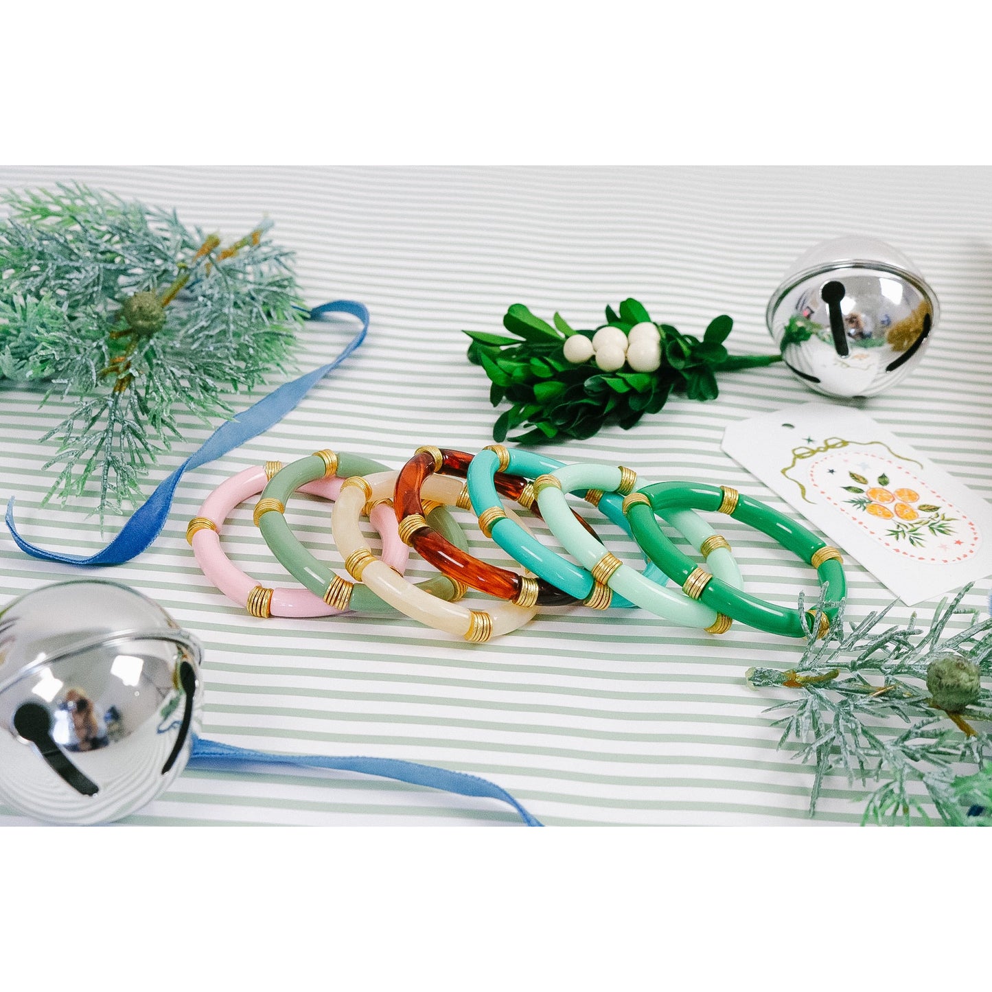 Cypress Green Bamboo Stretch Bracelet