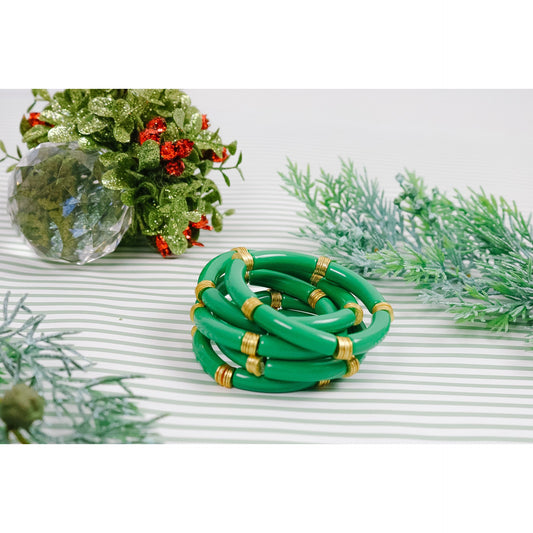 Cypress Green Bamboo Stretch Bracelet