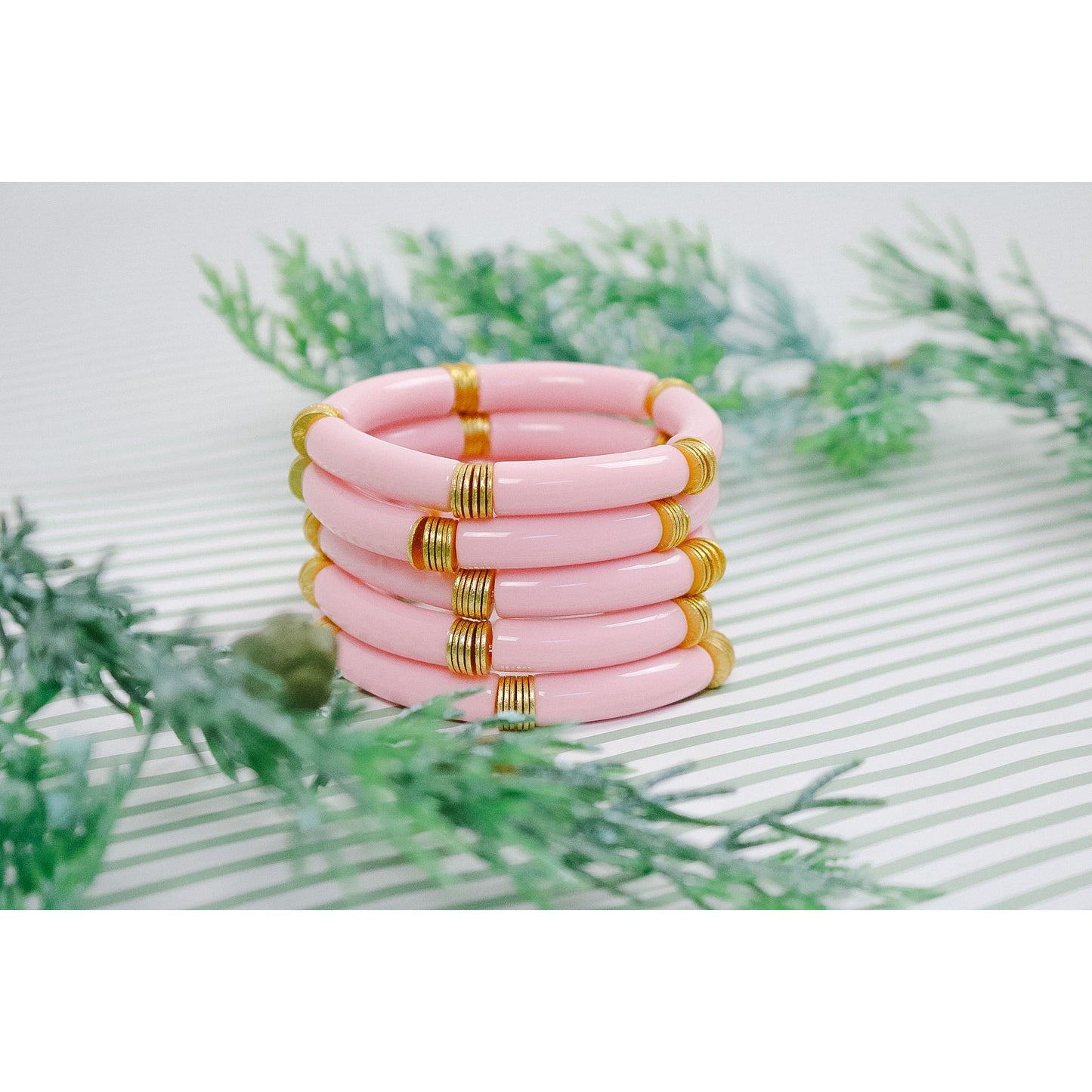 Digital Lavender Bamboo Stretch Bracelet
