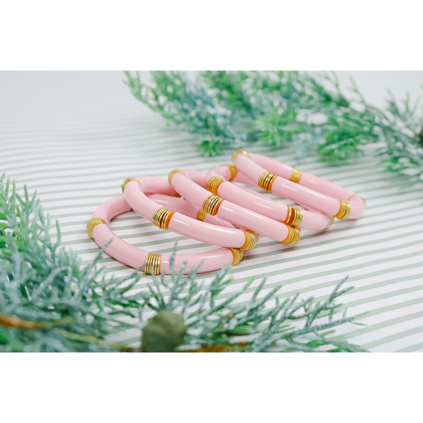 Digital Lavender Bamboo Stretch Bracelet