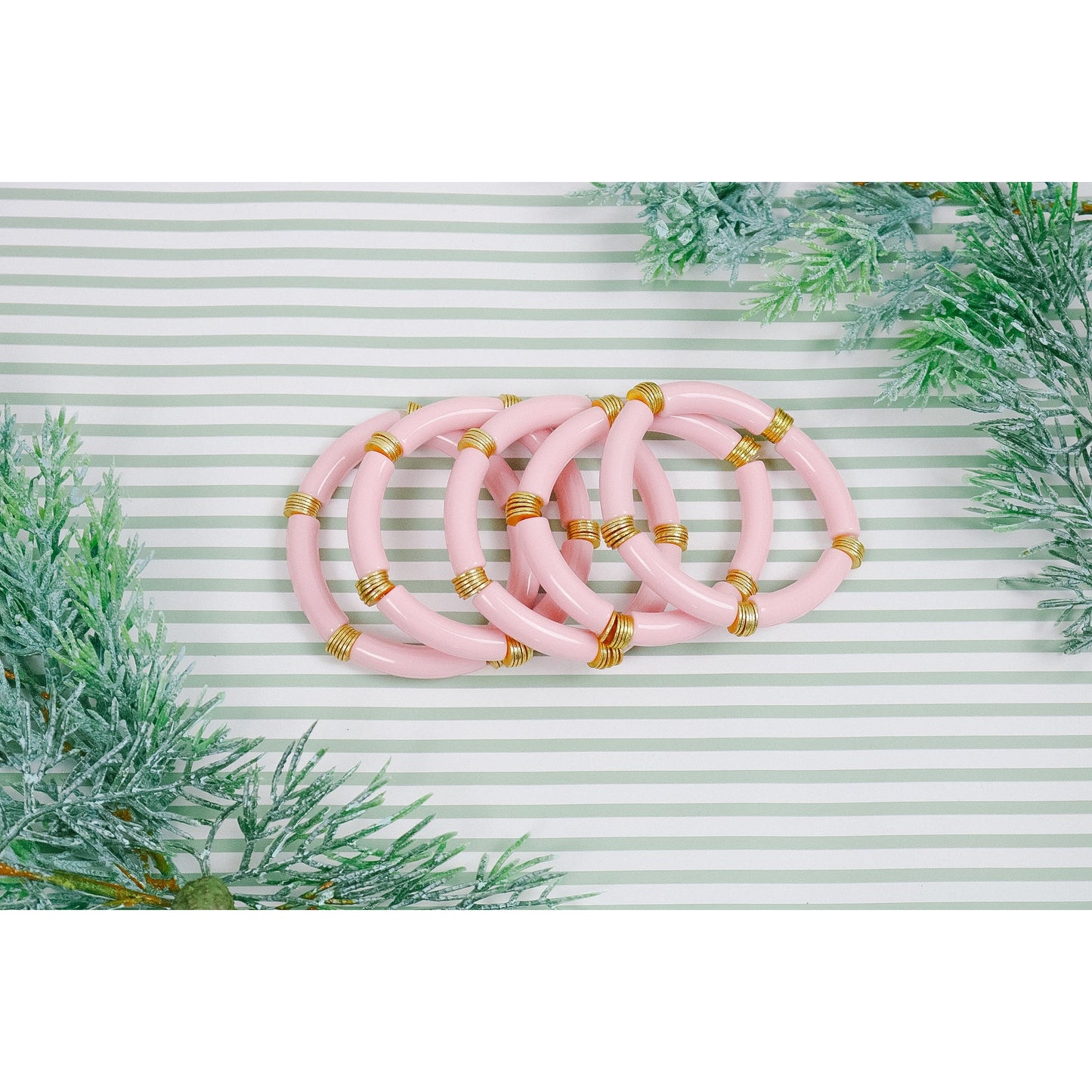 Acrylic Bamboo Stretch Bracelet