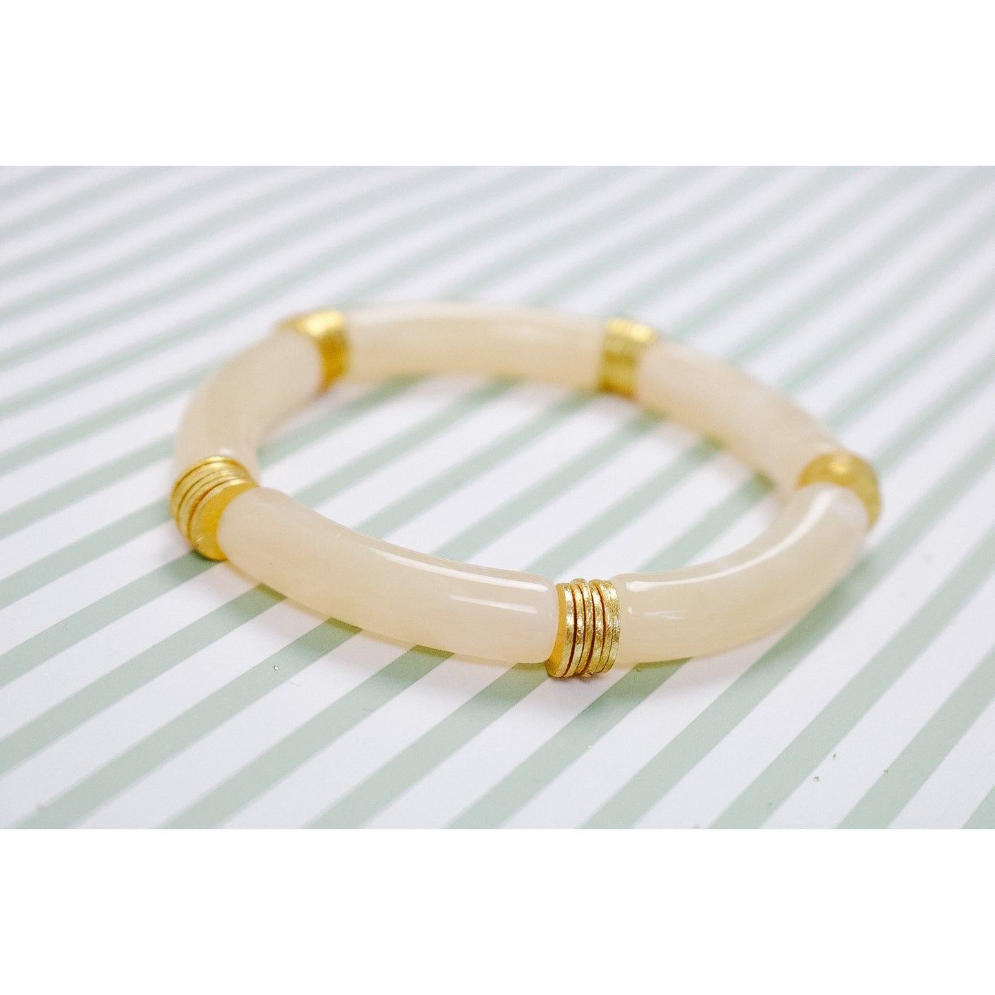Creme Brulee Bamboo Stretch Bracelet