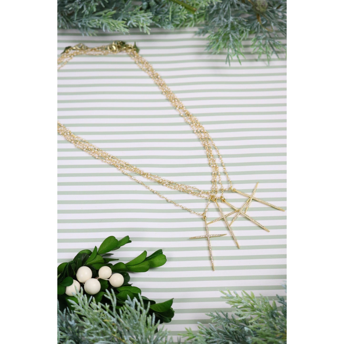 Pave Cross Necklace