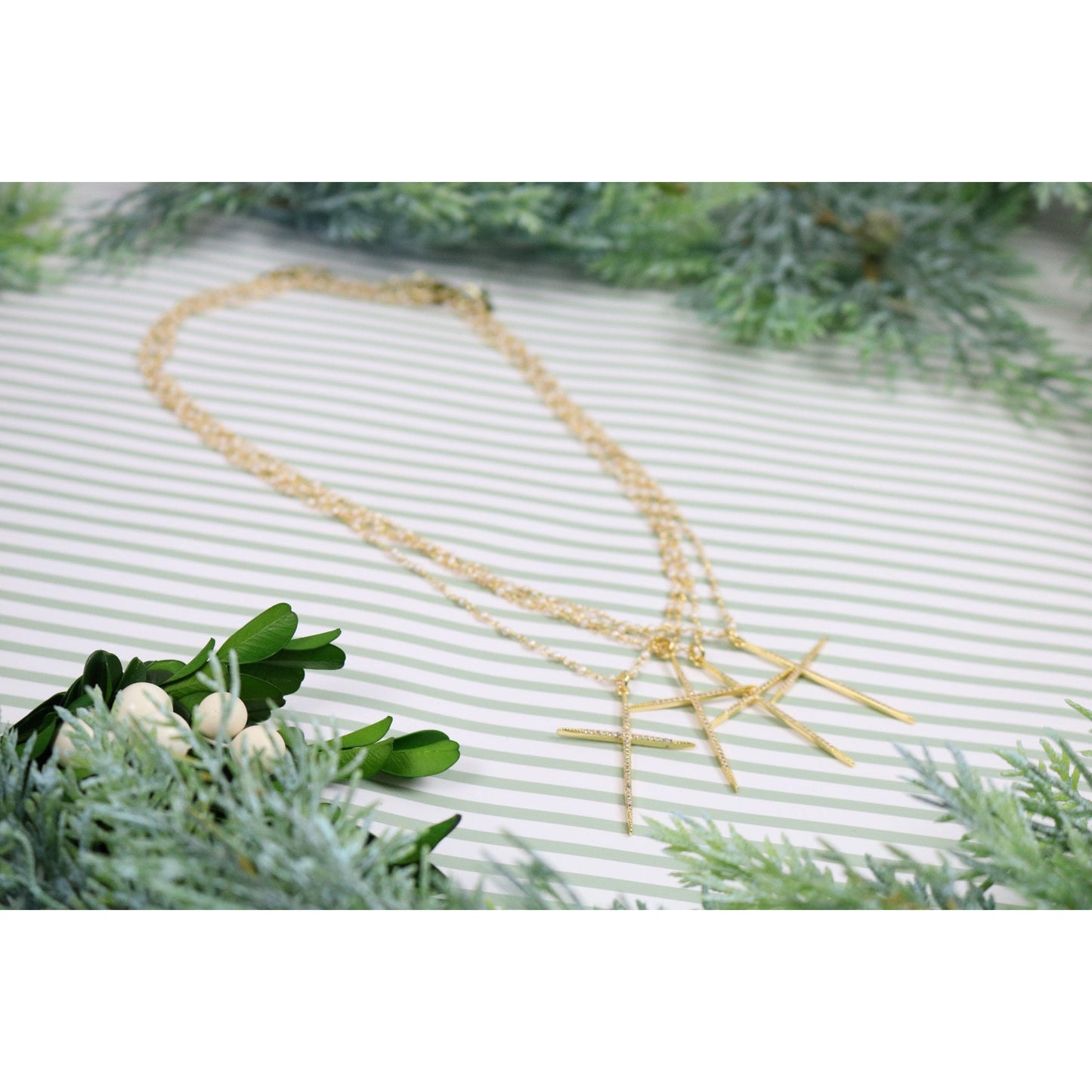 Pave Cross Necklace