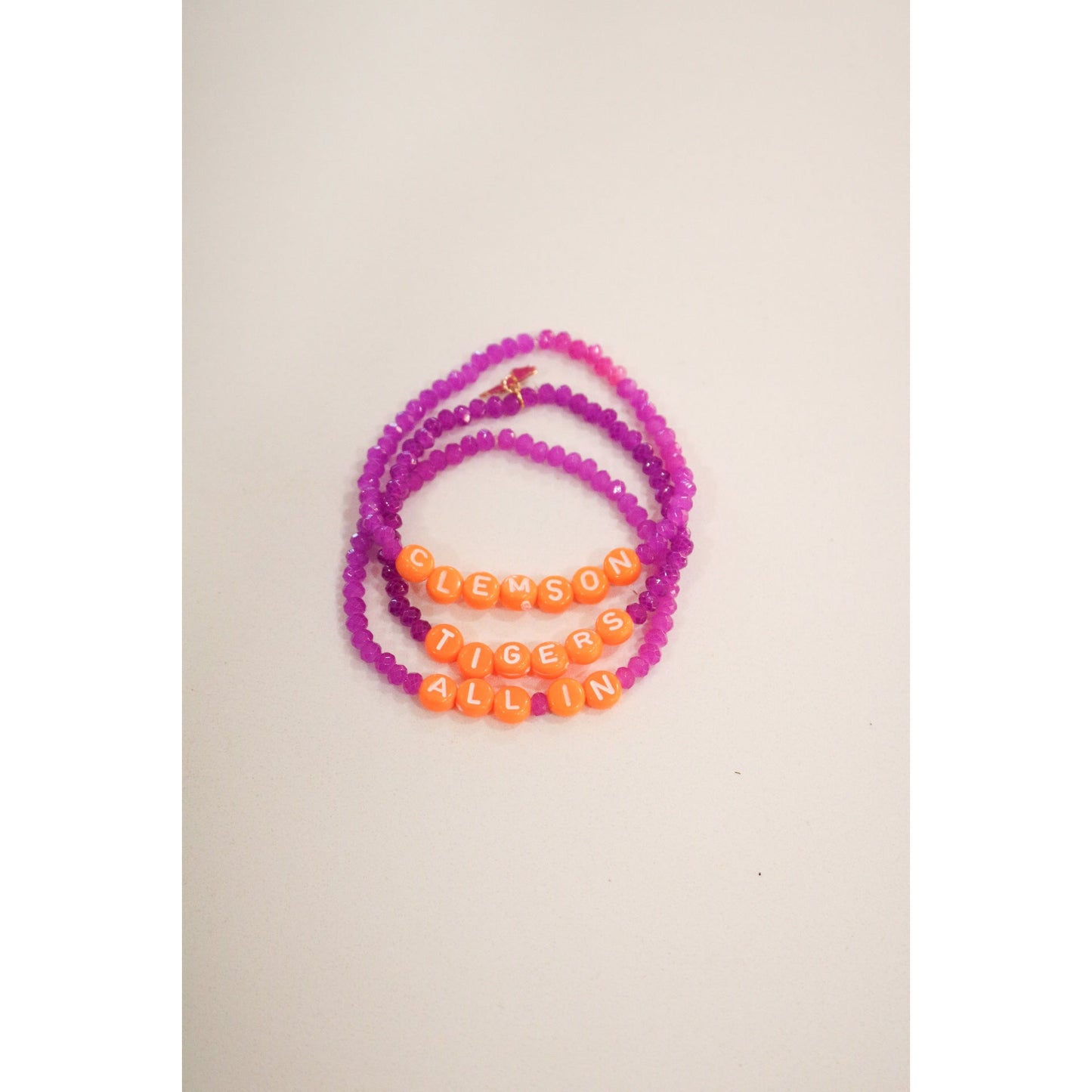 "All In Tigers" Clemson Little Team Bracelet Set