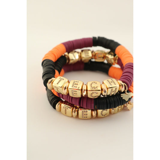 Virginia Tech (TECH) Pave Polymer Clay Bracelet