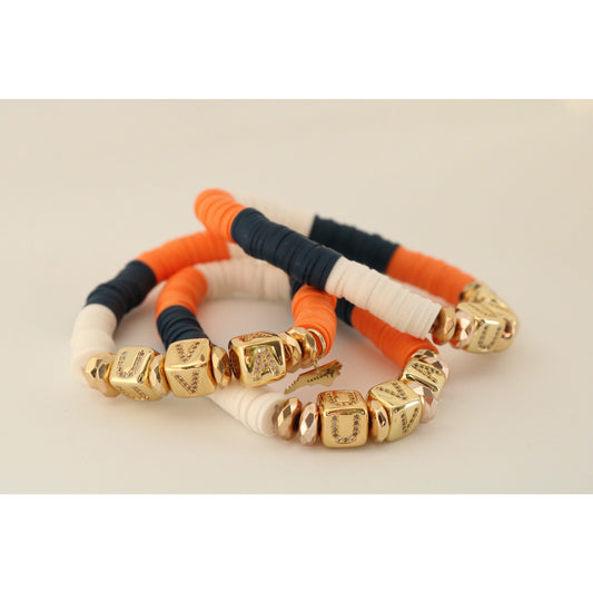 Virginia (UVA) Pave Polymer Clay Bracelet
