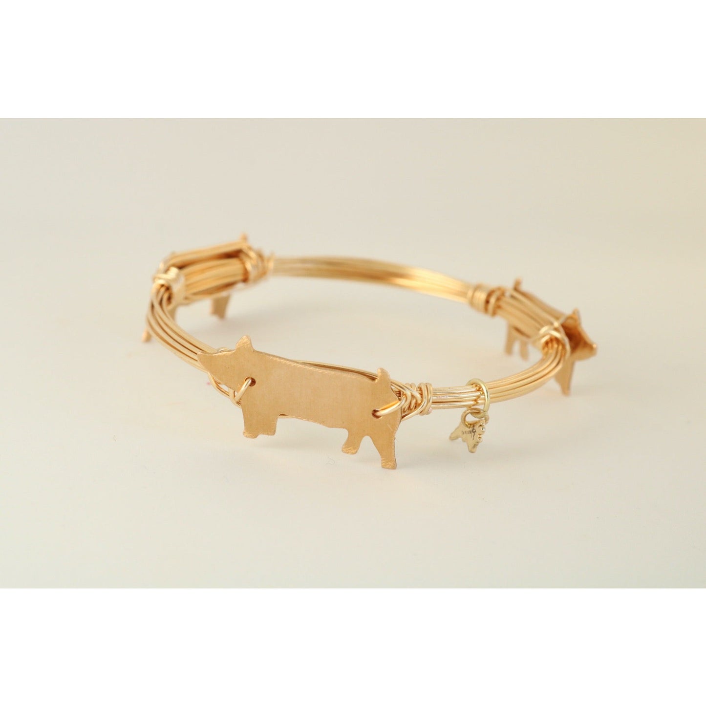 Pig Wire Wrapped Bangle