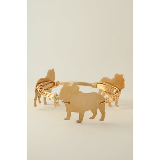 Bulldog Wire Wrapped Bangle