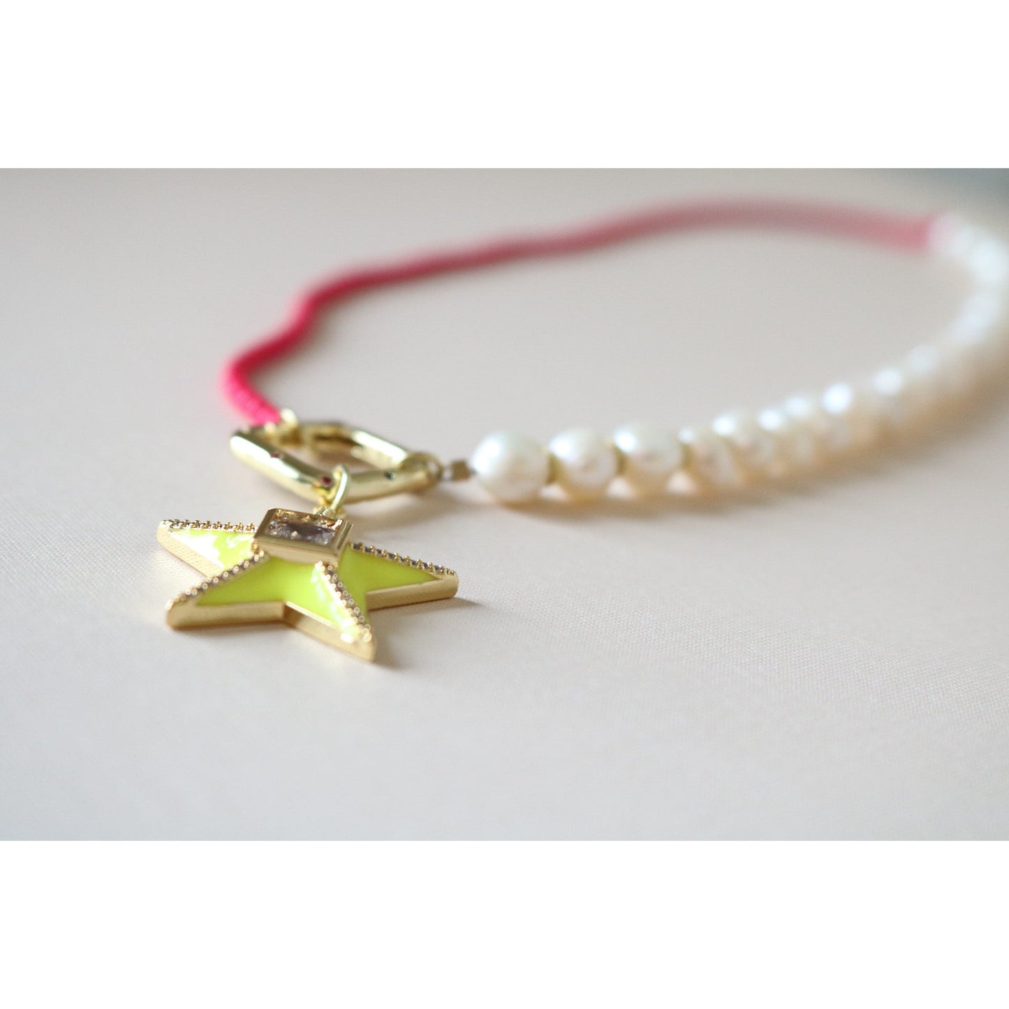 Neon Star Pendant Necklace