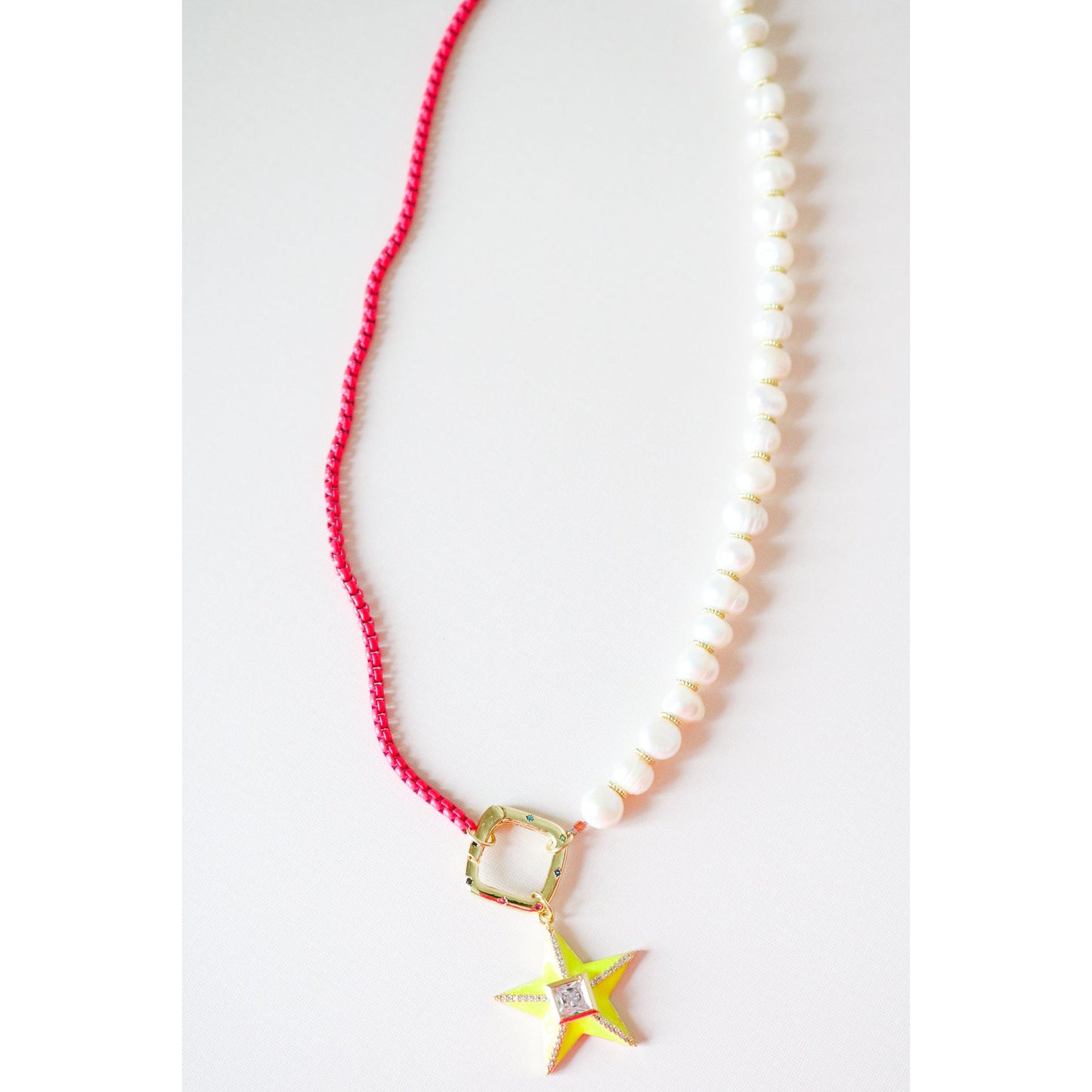 Neon Star Pendant Necklace