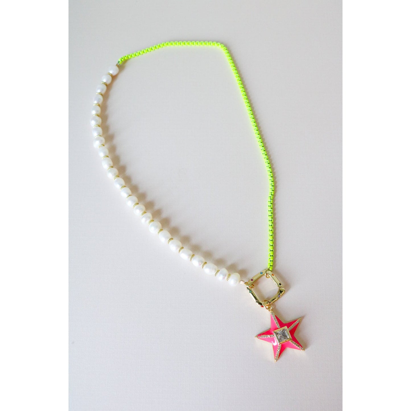 Neon Star Pendant Necklace