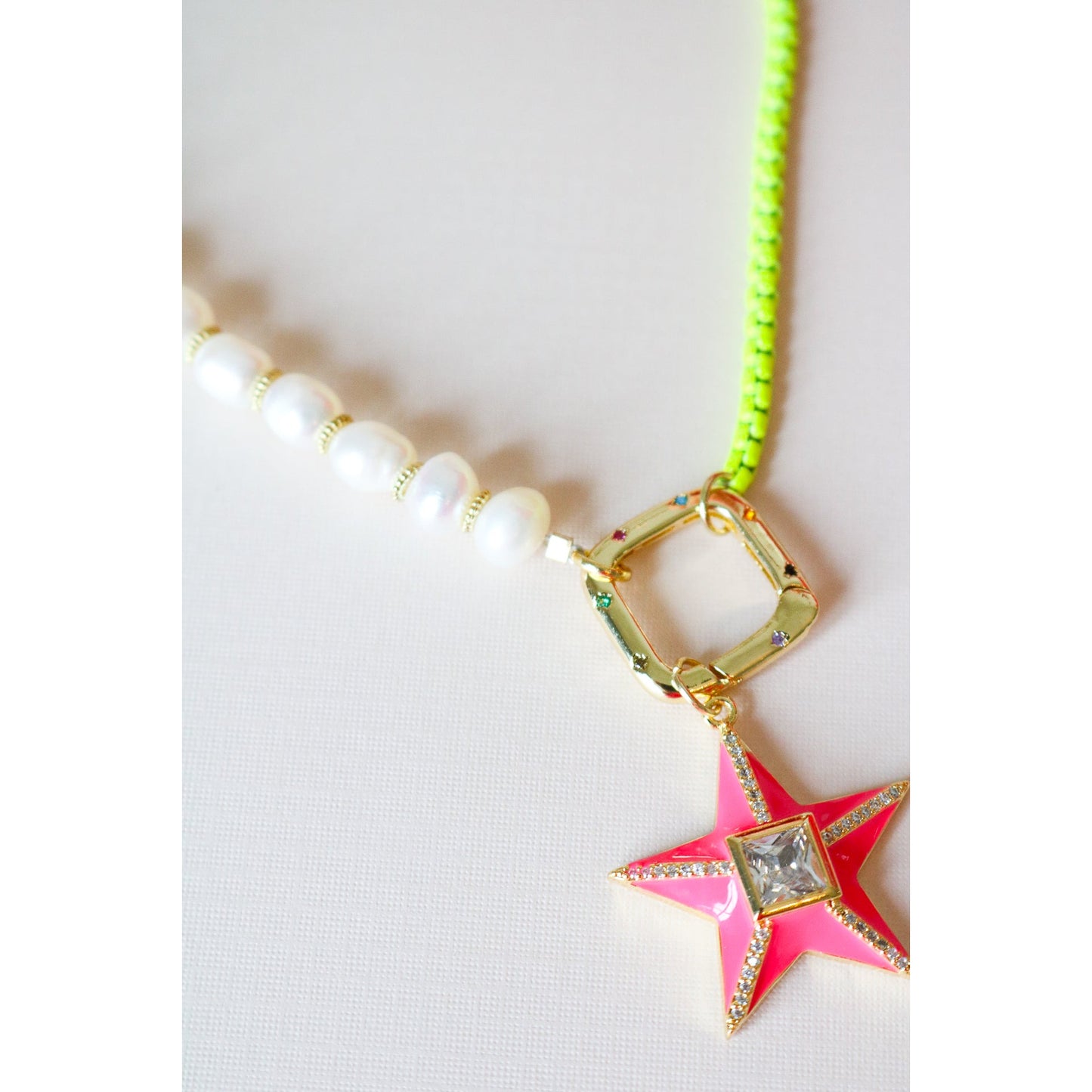 Neon Star Pendant Necklace