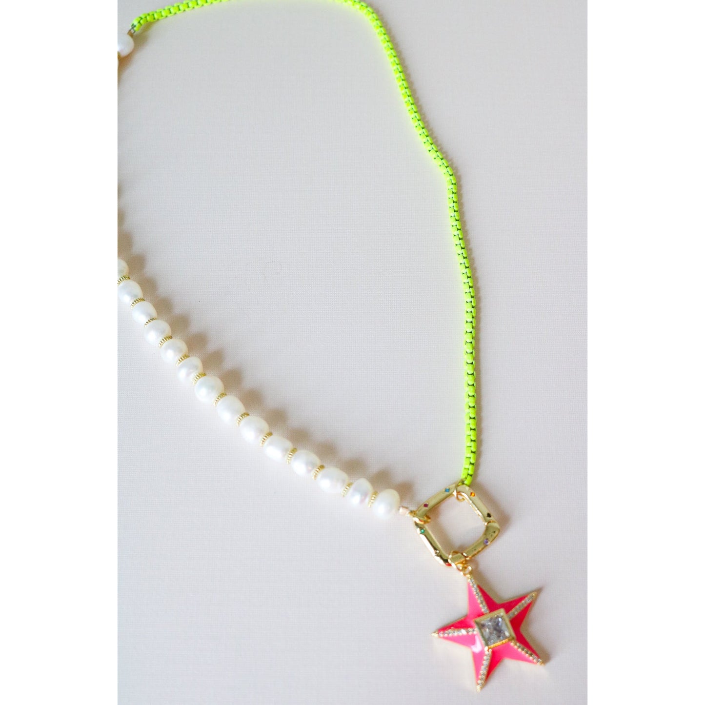 Neon Star Pendant Necklace