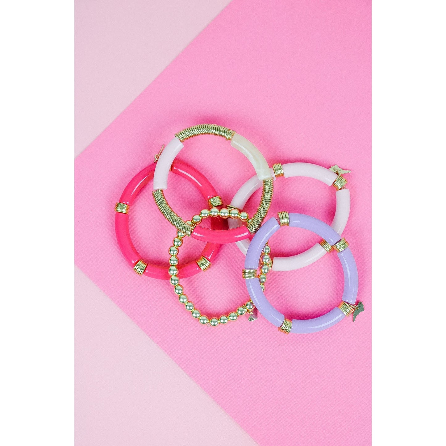 Acrylic Bamboo Stretch Bracelet