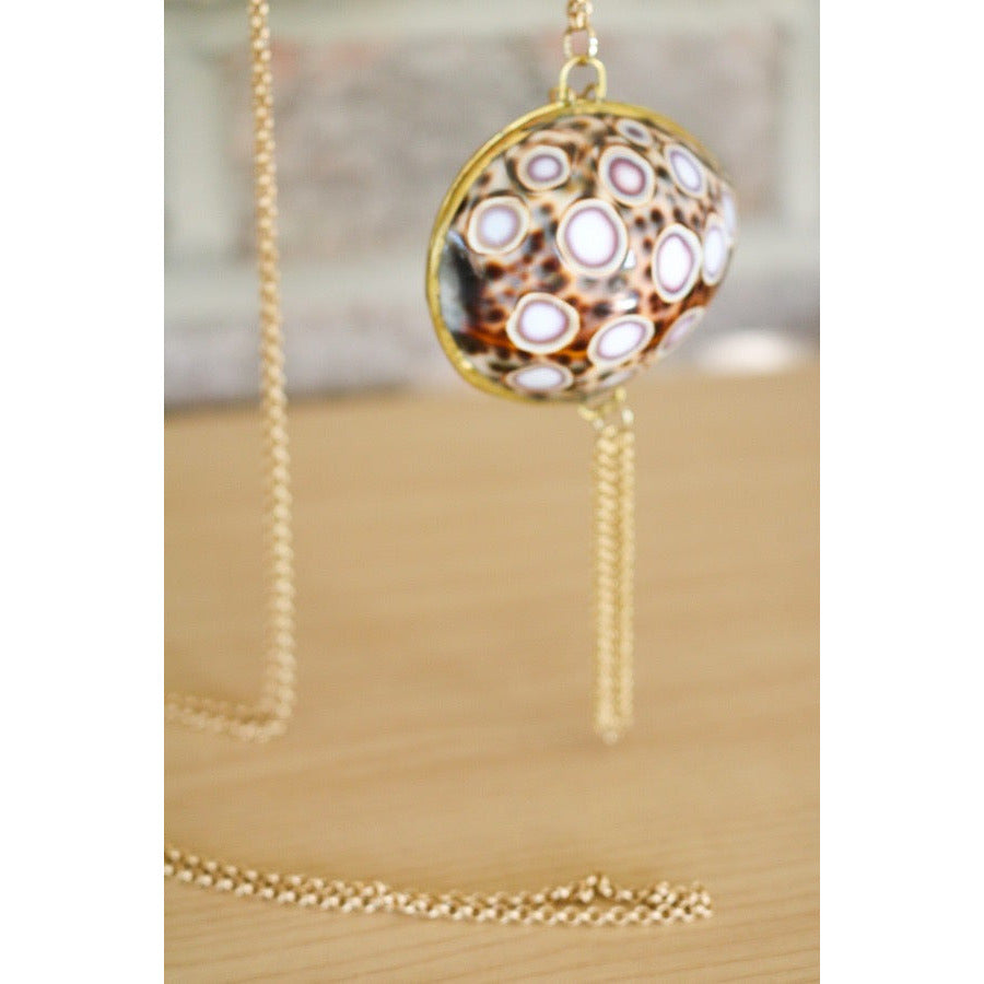 Pecten Shell Trinket Purse Necklace - Small