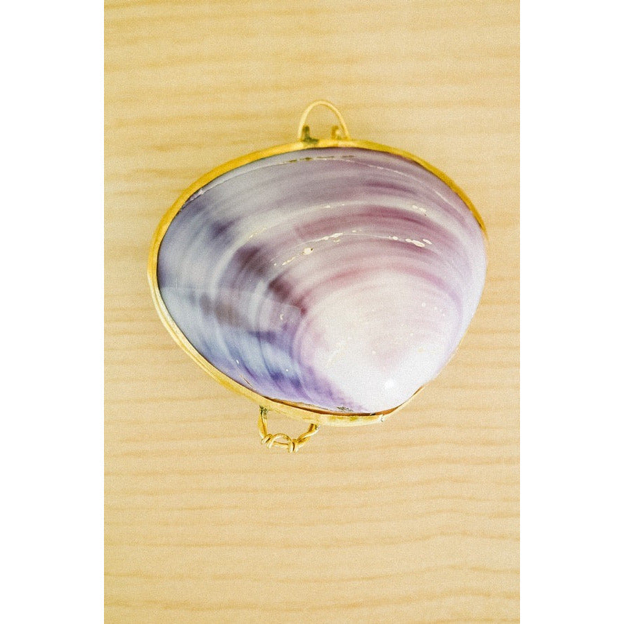 Pecten Shell Trinket Purse Necklace - Small