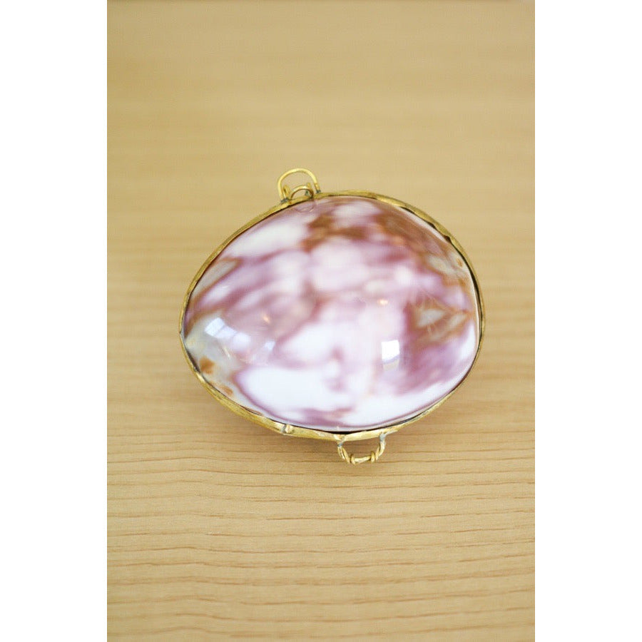 Pecten Shell Trinket Purse Necklace - Small