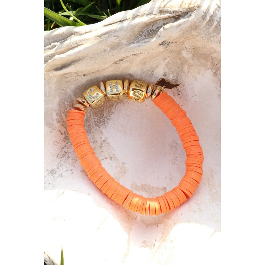 Charleston (CHS) Pave Polymer Stretch Bracelet