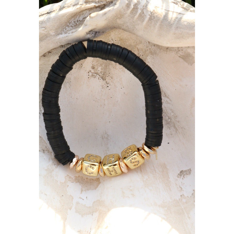 Charleston (CHS) Pave Polymer Stretch Bracelet