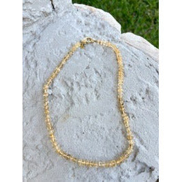 Citrine Hand Knotted Candy Crush Necklace