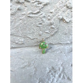 Green Opal Embellished Mushroom Charm