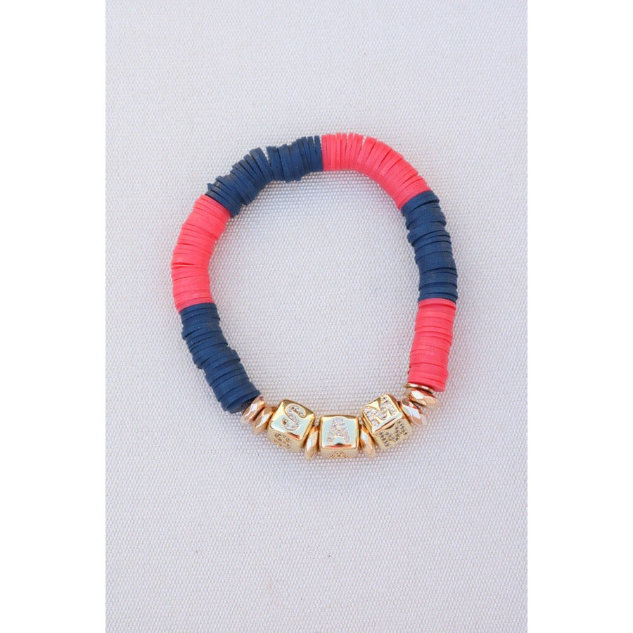 Samford (SAM) Pave Polymer Clay Bracelet