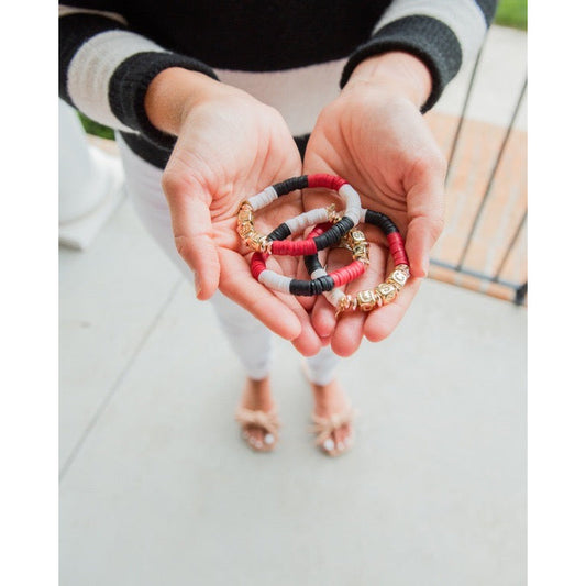 USC Pave Polymer Clay Bracelet