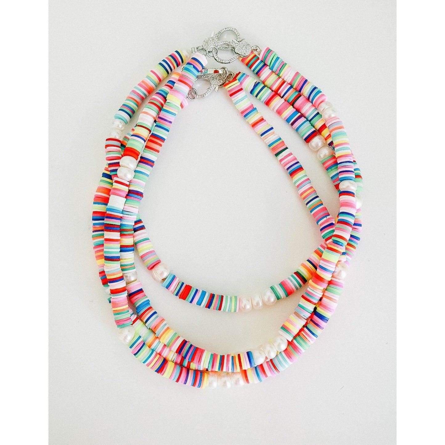 Colorful Pearl Accent Friendship Choker