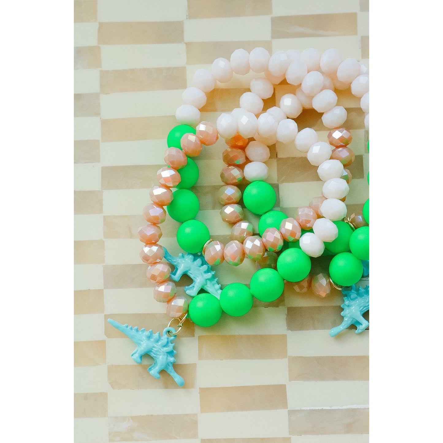 Blue Stegosaurus Dinosaur Stretch Bracelet