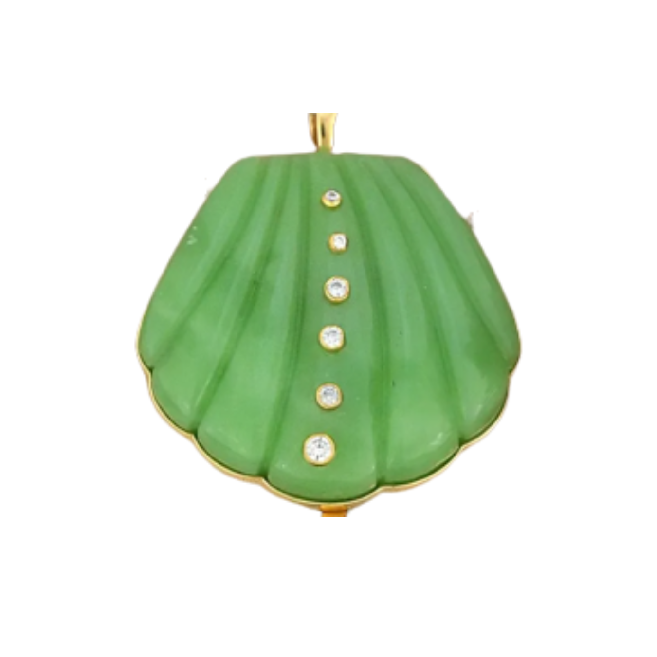 Large Gemstone Shell Pendant