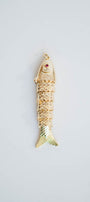 Large Articulated Gold Fish Pendant
