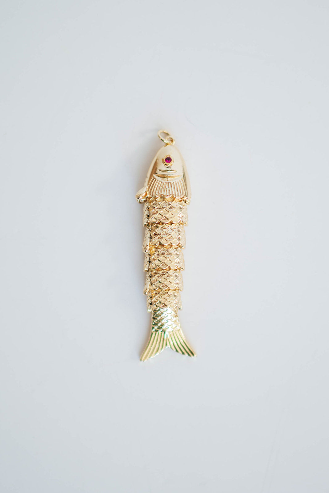 Large Articulated Gold Fish Pendant