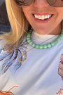 Round Chalcedony Strand Necklace