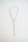 Mixed Metal Toggle Clasp Necklace